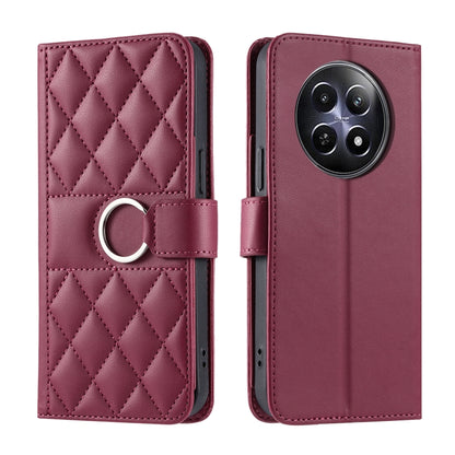 Ring Buckle Rhombic Leather Phone Case, For Realme 15T 5G, For Realme 15 / 15 Pro 5G, For Realme 14 5G, For Realme 14 Pro+, For Realme 14 Pro, For Realme 13+ 5G Global, For Realme 13 Pro+ 5G Global, For Realme 12+ 5G Global                             ...