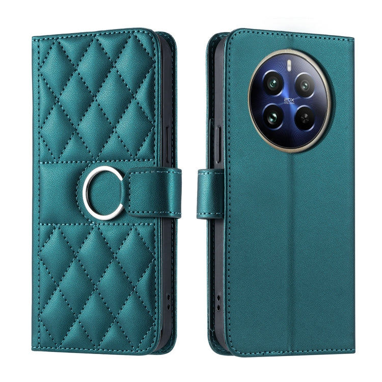 Ring Buckle Rhombic Leather Phone Case, For Realme 15T 5G, For Realme 15 / 15 Pro 5G, For Realme 14 5G, For Realme 14 Pro+, For Realme 14 Pro, For Realme 13+ 5G Global, For Realme 13 Pro+ 5G Global, For Realme 12+ 5G Global                             ...