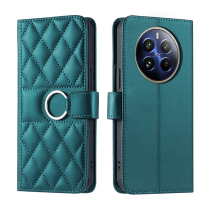 Ring Buckle Rhombic Leather Phone Case, For Realme 15T 5G, For Realme 15 / 15 Pro 5G, For Realme 14 5G, For Realme 14 Pro+, For Realme 14 Pro, For Realme 13+ 5G Global, For Realme 13 Pro+ 5G Global, For Realme 12+ 5G Global                             ...