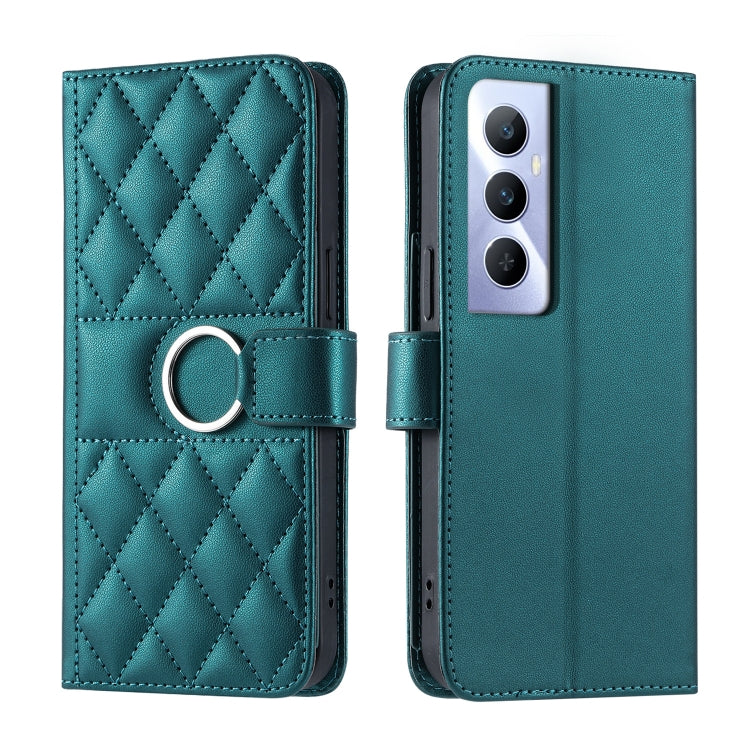 Ring Buckle Rhombic Leather Phone Case, For Realme 15T 5G, For Realme 15 / 15 Pro 5G, For Realme 14 5G, For Realme 14 Pro+, For Realme 14 Pro, For Realme 13+ 5G Global, For Realme 13 Pro+ 5G Global, For Realme 12+ 5G Global                             ...