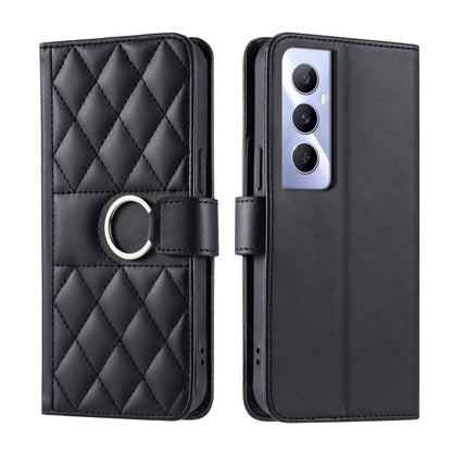 Ring Buckle Rhombic Leather Phone Case, For Realme 15T 5G, For Realme 15 / 15 Pro 5G, For Realme 14 5G, For Realme 14 Pro+, For Realme 14 Pro, For Realme 13+ 5G Global, For Realme 13 Pro+ 5G Global, For Realme 12+ 5G Global                             ...