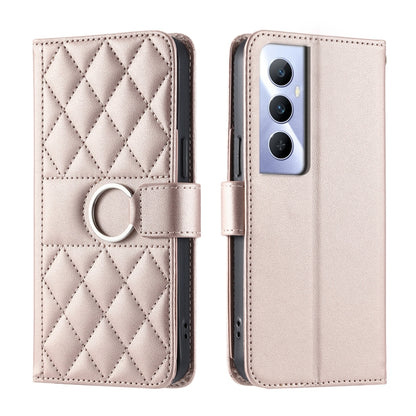 Ring Buckle Rhombic Leather Phone Case, For Realme 15T 5G, For Realme 15 / 15 Pro 5G, For Realme 14 5G, For Realme 14 Pro+, For Realme 14 Pro, For Realme 13+ 5G Global, For Realme 13 Pro+ 5G Global, For Realme 12+ 5G Global                             ...