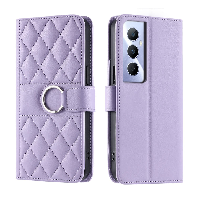 Ring Buckle Rhombic Leather Phone Case, For Realme 15T 5G, For Realme 15 / 15 Pro 5G, For Realme 14 5G, For Realme 14 Pro+, For Realme 14 Pro, For Realme 13+ 5G Global, For Realme 13 Pro+ 5G Global, For Realme 12+ 5G Global                             ...