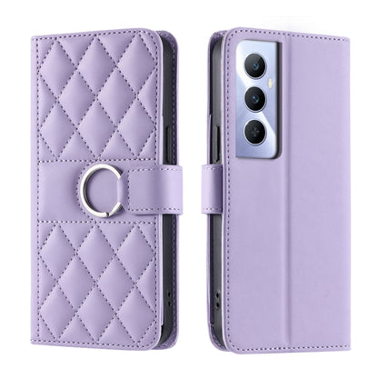 Ring Buckle Rhombic Leather Phone Case, For Realme 15T 5G, For Realme 15 / 15 Pro 5G, For Realme 14 5G, For Realme 14 Pro+, For Realme 14 Pro, For Realme 13+ 5G Global, For Realme 13 Pro+ 5G Global, For Realme 12+ 5G Global                             ...