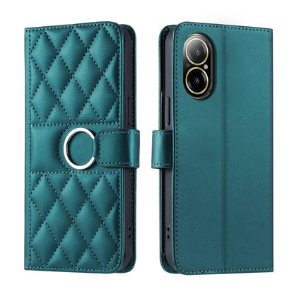 Ring Buckle Rhombic Leather Phone Case, For Realme 15T 5G, For Realme 15 / 15 Pro 5G, For Realme 14 5G, For Realme 14 Pro+, For Realme 14 Pro, For Realme 13+ 5G Global, For Realme 13 Pro+ 5G Global, For Realme 12+ 5G Global                             ...