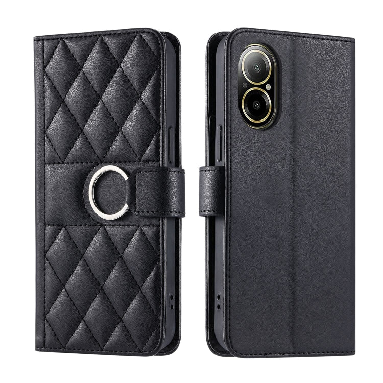 Ring Buckle Rhombic Leather Phone Case, For Realme 15T 5G, For Realme 15 / 15 Pro 5G, For Realme 14 5G, For Realme 14 Pro+, For Realme 14 Pro, For Realme 13+ 5G Global, For Realme 13 Pro+ 5G Global, For Realme 12+ 5G Global                             ...