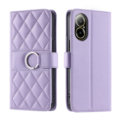Ring Buckle Rhombic Leather Phone Case, For Realme 15T 5G, For Realme 15 / 15 Pro 5G, For Realme 14 5G, For Realme 14 Pro+, For Realme 14 Pro, For Realme 13+ 5G Global, For Realme 13 Pro+ 5G Global, For Realme 12+ 5G Global                             ...