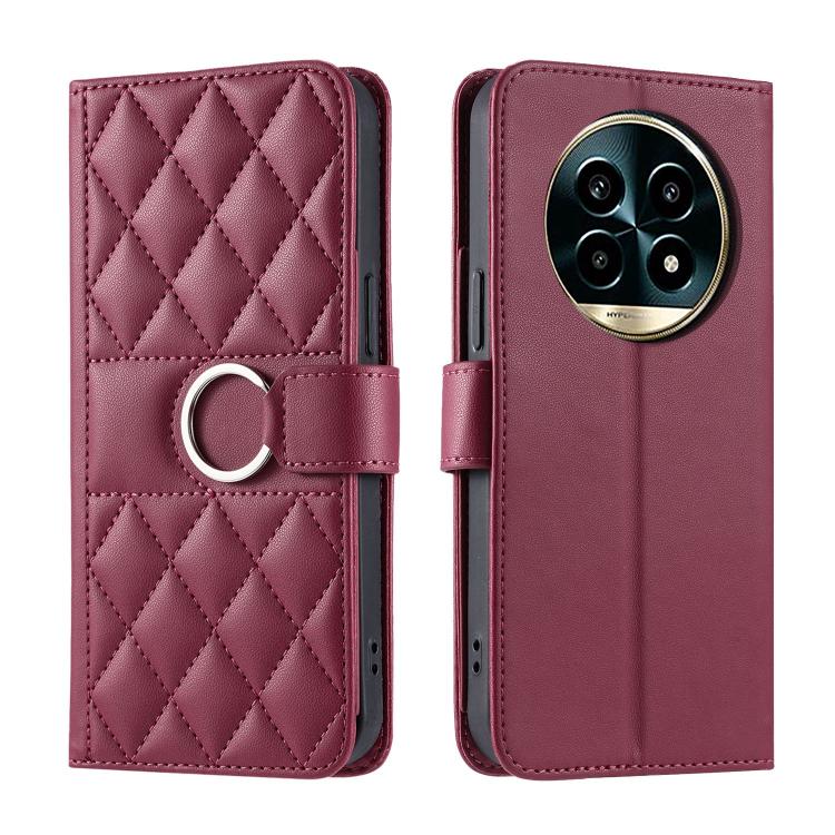Ring Buckle Rhombic Leather Phone Case, For Realme 15T 5G, For Realme 15 / 15 Pro 5G, For Realme 14 5G, For Realme 14 Pro+, For Realme 14 Pro, For Realme 13+ 5G Global, For Realme 13 Pro+ 5G Global, For Realme 12+ 5G Global                             ...