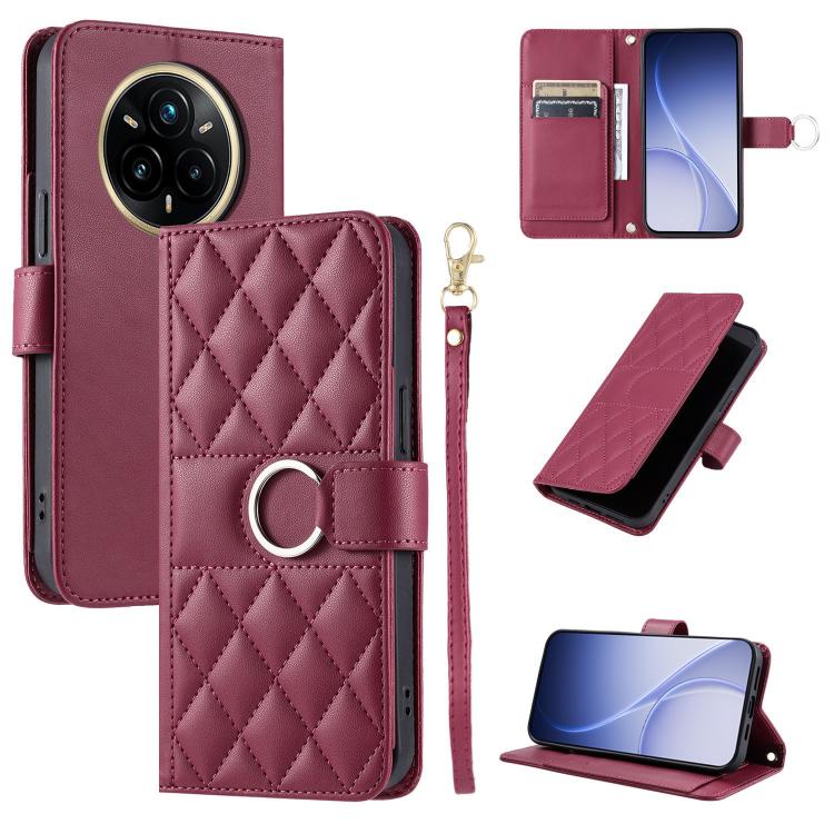 Ring Buckle Rhombic Leather Phone Case, For Realme 15T 5G, For Realme 15 / 15 Pro 5G, For Realme 14 5G, For Realme 14 Pro+, For Realme 14 Pro, For Realme 13+ 5G Global, For Realme 13 Pro+ 5G Global, For Realme 12+ 5G Global                             ...