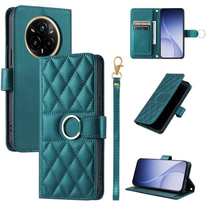 Ring Buckle Rhombic Leather Phone Case, For Realme 15T 5G, For Realme 15 / 15 Pro 5G, For Realme 14 5G, For Realme 14 Pro+, For Realme 14 Pro, For Realme 13+ 5G Global, For Realme 13 Pro+ 5G Global, For Realme 12+ 5G Global                             ...