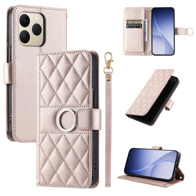 Ring Buckle Rhombic Leather Phone Case, For Realme 15T 5G, For Realme 15 / 15 Pro 5G, For Realme 14 5G, For Realme 14 Pro+, For Realme 14 Pro, For Realme 13+ 5G Global, For Realme 13 Pro+ 5G Global, For Realme 12+ 5G Global                             ...