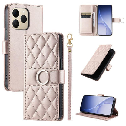 Ring Buckle Rhombic Leather Phone Case, For Realme 15T 5G, For Realme 15 / 15 Pro 5G, For Realme 14 5G, For Realme 14 Pro+, For Realme 14 Pro, For Realme 13+ 5G Global, For Realme 13 Pro+ 5G Global, For Realme 12+ 5G Global                             ...