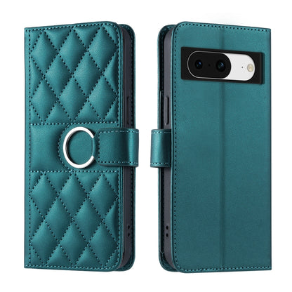 Ring Buckle Rhombic Leather Phone Case, For Google Pixel 11 Pro XL, For Google Pixel 11 / 11 Pro, For Google Pixel 10a, For Google Pixel 10 Pro XL, For Google Pixel 10 / 10 Pro, For Google Pixel 9a, For Google Pixel 9 Pro XL, For Google Pixel 9 / 9 Pro...