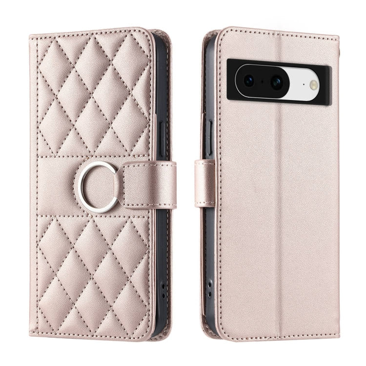Ring Buckle Rhombic Leather Phone Case, For Google Pixel 11 Pro XL, For Google Pixel 11 / 11 Pro, For Google Pixel 10a, For Google Pixel 10 Pro XL, For Google Pixel 10 / 10 Pro, For Google Pixel 9a, For Google Pixel 9 Pro XL, For Google Pixel 9 / 9 Pro...