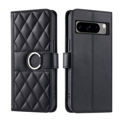 Ring Buckle Rhombic Leather Phone Case, For Google Pixel 11 Pro XL, For Google Pixel 11 / 11 Pro, For Google Pixel 10a, For Google Pixel 10 Pro XL, For Google Pixel 10 / 10 Pro, For Google Pixel 9a, For Google Pixel 9 Pro XL, For Google Pixel 9 / 9 Pro...