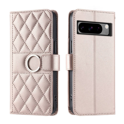 Ring Buckle Rhombic Leather Phone Case, For Google Pixel 11 Pro XL, For Google Pixel 11 / 11 Pro, For Google Pixel 10a, For Google Pixel 10 Pro XL, For Google Pixel 10 / 10 Pro, For Google Pixel 9a, For Google Pixel 9 Pro XL, For Google Pixel 9 / 9 Pro...