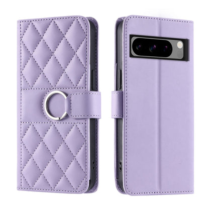 Ring Buckle Rhombic Leather Phone Case, For Google Pixel 11 Pro XL, For Google Pixel 11 / 11 Pro, For Google Pixel 10a, For Google Pixel 10 Pro XL, For Google Pixel 10 / 10 Pro, For Google Pixel 9a, For Google Pixel 9 Pro XL, For Google Pixel 9 / 9 Pro...