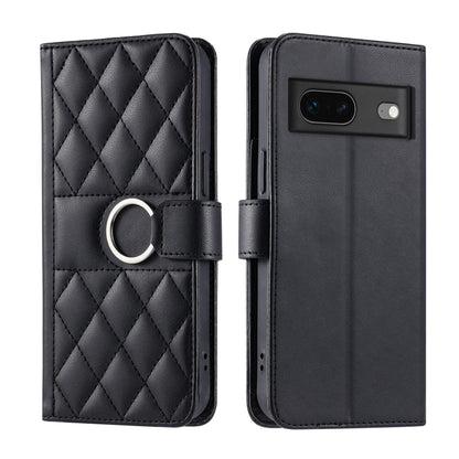 Ring Buckle Rhombic Leather Phone Case, For Google Pixel 11 Pro XL, For Google Pixel 11 / 11 Pro, For Google Pixel 10a, For Google Pixel 10 Pro XL, For Google Pixel 10 / 10 Pro, For Google Pixel 9a, For Google Pixel 9 Pro XL, For Google Pixel 9 / 9 Pro...