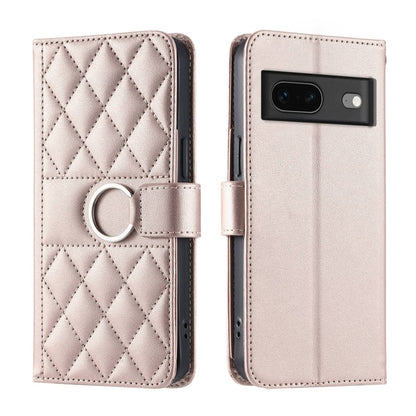 Ring Buckle Rhombic Leather Phone Case, For Google Pixel 11 Pro XL, For Google Pixel 11 / 11 Pro, For Google Pixel 10a, For Google Pixel 10 Pro XL, For Google Pixel 10 / 10 Pro, For Google Pixel 9a, For Google Pixel 9 Pro XL, For Google Pixel 9 / 9 Pro...