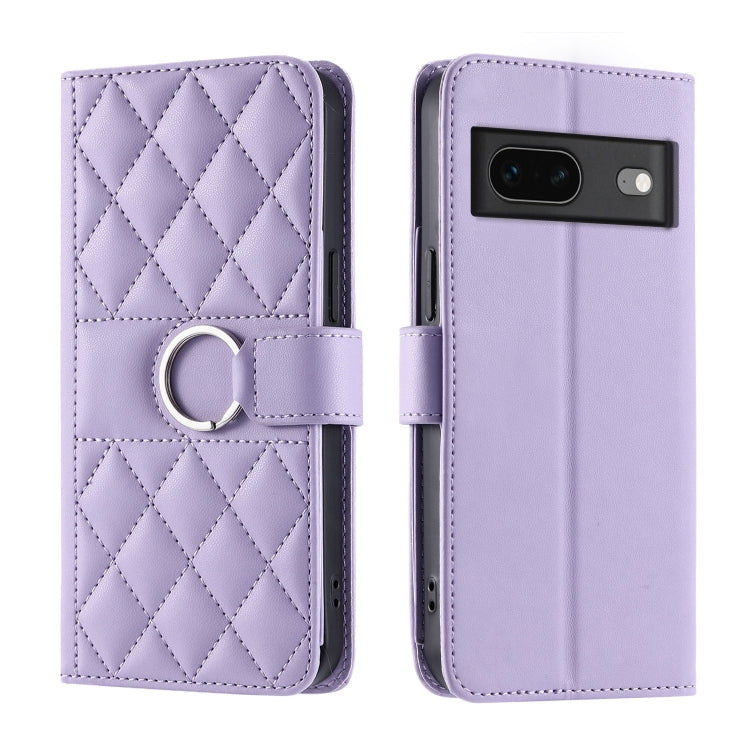 Ring Buckle Rhombic Leather Phone Case, For Google Pixel 11 Pro XL, For Google Pixel 11 / 11 Pro, For Google Pixel 10a, For Google Pixel 10 Pro XL, For Google Pixel 10 / 10 Pro, For Google Pixel 9a, For Google Pixel 9 Pro XL, For Google Pixel 9 / 9 Pro...