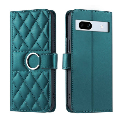 Ring Buckle Rhombic Leather Phone Case, For Google Pixel 11 Pro XL, For Google Pixel 11 / 11 Pro, For Google Pixel 10a, For Google Pixel 10 Pro XL, For Google Pixel 10 / 10 Pro, For Google Pixel 9a, For Google Pixel 9 Pro XL, For Google Pixel 9 / 9 Pro...