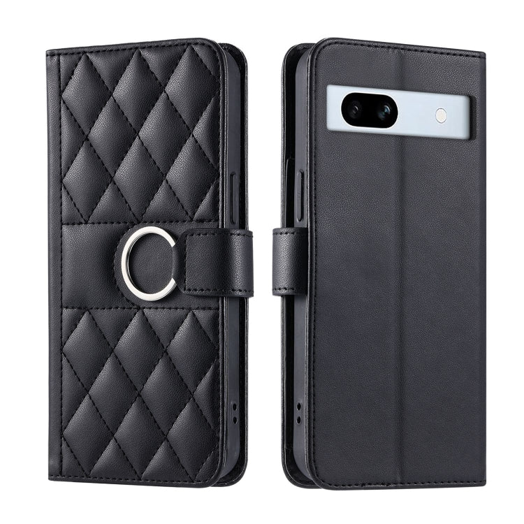 Ring Buckle Rhombic Leather Phone Case, For Google Pixel 11 Pro XL, For Google Pixel 11 / 11 Pro, For Google Pixel 10a, For Google Pixel 10 Pro XL, For Google Pixel 10 / 10 Pro, For Google Pixel 9a, For Google Pixel 9 Pro XL, For Google Pixel 9 / 9 Pro...