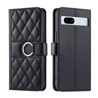 Ring Buckle Rhombic Leather Phone Case, For Google Pixel 11 Pro XL, For Google Pixel 11 / 11 Pro, For Google Pixel 10a, For Google Pixel 10 Pro XL, For Google Pixel 10 / 10 Pro, For Google Pixel 9a, For Google Pixel 9 Pro XL, For Google Pixel 9 / 9 Pro...