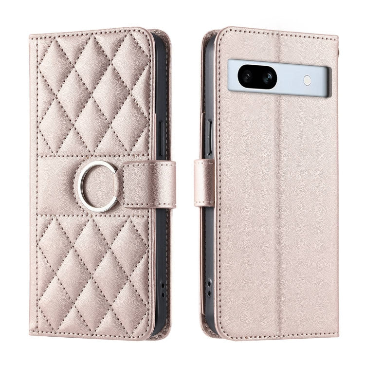Ring Buckle Rhombic Leather Phone Case, For Google Pixel 11 Pro XL, For Google Pixel 11 / 11 Pro, For Google Pixel 10a, For Google Pixel 10 Pro XL, For Google Pixel 10 / 10 Pro, For Google Pixel 9a, For Google Pixel 9 Pro XL, For Google Pixel 9 / 9 Pro...