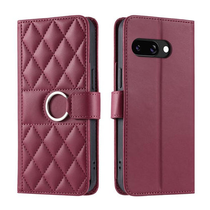 Ring Buckle Rhombic Leather Phone Case, For Google Pixel 11 Pro XL, For Google Pixel 11 / 11 Pro, For Google Pixel 10a, For Google Pixel 10 Pro XL, For Google Pixel 10 / 10 Pro, For Google Pixel 9a, For Google Pixel 9 Pro XL, For Google Pixel 9 / 9 Pro...