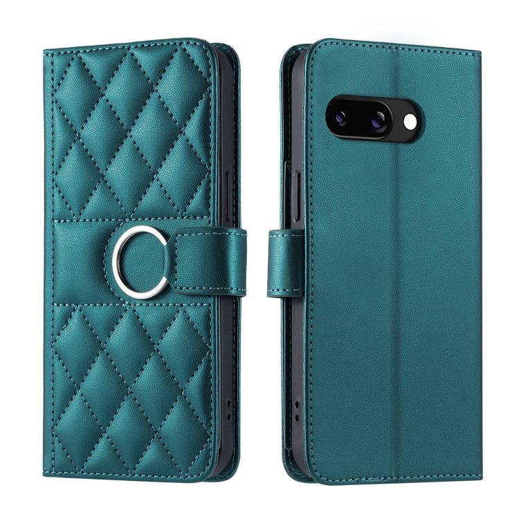 Ring Buckle Rhombic Leather Phone Case, For Google Pixel 11 Pro XL, For Google Pixel 11 / 11 Pro, For Google Pixel 10a, For Google Pixel 10 Pro XL, For Google Pixel 10 / 10 Pro, For Google Pixel 9a, For Google Pixel 9 Pro XL, For Google Pixel 9 / 9 Pro...