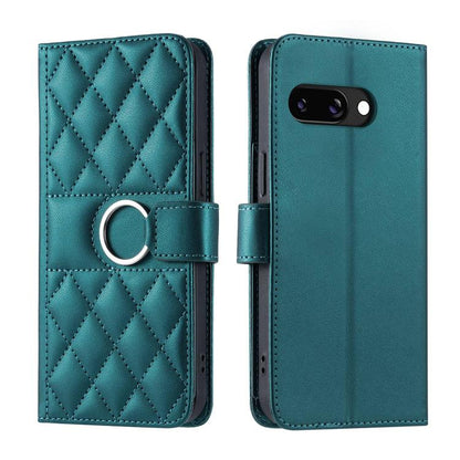 Ring Buckle Rhombic Leather Phone Case, For Google Pixel 11 Pro XL, For Google Pixel 11 / 11 Pro, For Google Pixel 10a, For Google Pixel 10 Pro XL, For Google Pixel 10 / 10 Pro, For Google Pixel 9a, For Google Pixel 9 Pro XL, For Google Pixel 9 / 9 Pro...