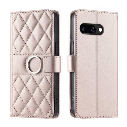 Ring Buckle Rhombic Leather Phone Case, For Google Pixel 11 Pro XL, For Google Pixel 11 / 11 Pro, For Google Pixel 10a, For Google Pixel 10 Pro XL, For Google Pixel 10 / 10 Pro, For Google Pixel 9a, For Google Pixel 9 Pro XL, For Google Pixel 9 / 9 Pro...
