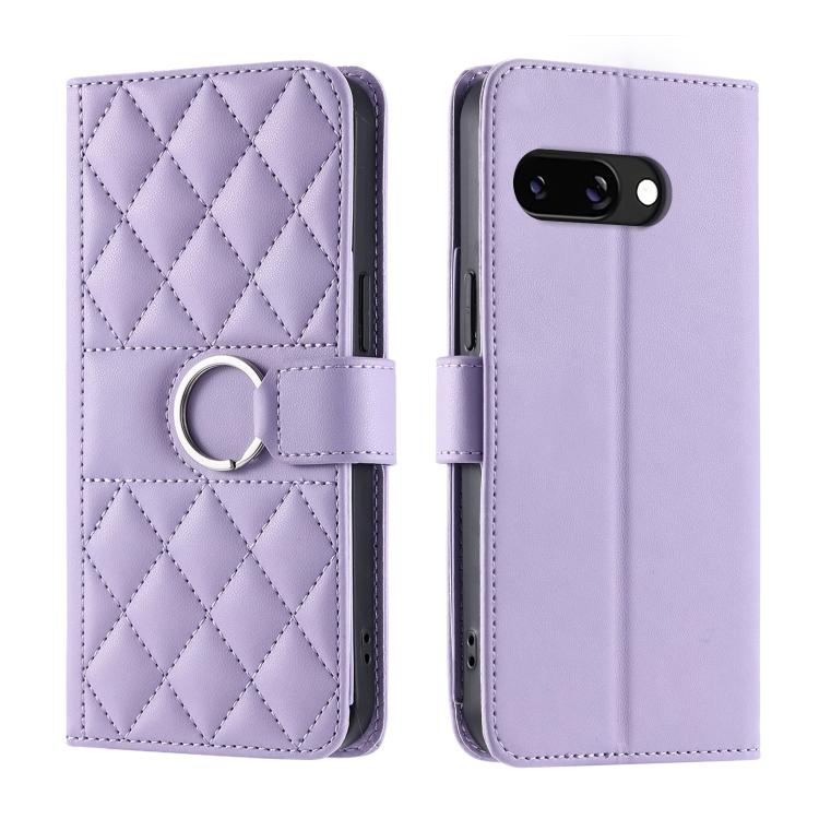 Ring Buckle Rhombic Leather Phone Case, For Google Pixel 11 Pro XL, For Google Pixel 11 / 11 Pro, For Google Pixel 10a, For Google Pixel 10 Pro XL, For Google Pixel 10 / 10 Pro, For Google Pixel 9a, For Google Pixel 9 Pro XL, For Google Pixel 9 / 9 Pro...