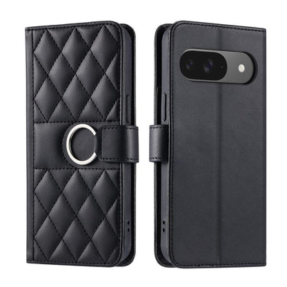 Ring Buckle Rhombic Leather Phone Case, For Google Pixel 11 Pro XL, For Google Pixel 11 / 11 Pro, For Google Pixel 10a, For Google Pixel 10 Pro XL, For Google Pixel 10 / 10 Pro, For Google Pixel 9a, For Google Pixel 9 Pro XL, For Google Pixel 9 / 9 Pro...