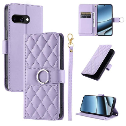 Ring Buckle Rhombic Leather Phone Case, For Google Pixel 11 Pro XL, For Google Pixel 11 / 11 Pro, For Google Pixel 10a, For Google Pixel 10 Pro XL, For Google Pixel 10 / 10 Pro, For Google Pixel 9a, For Google Pixel 9 Pro XL, For Google Pixel 9 / 9 Pro...