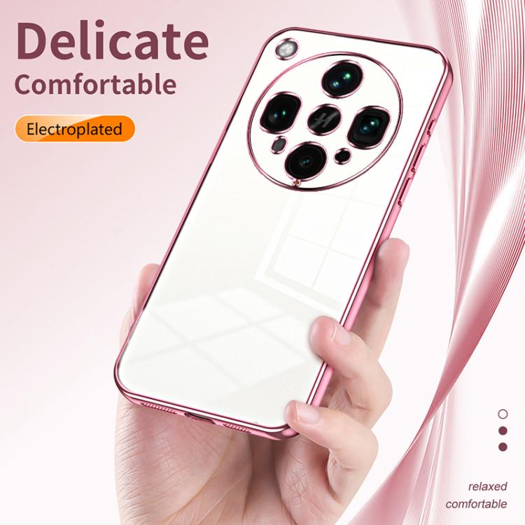 Transparent Plating Fine Hole Phone Case, For OPPO Find X8 Ultra, For OPPO A5 Pro 5G Global, For OPPO Find X8, For OPPO Find X8 Pro