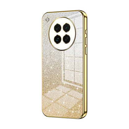 Gold glitter electroplated phone case with gold camera ring and slim protective sides