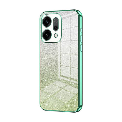 Green glitter phone case with glossy green frame and camera cutouts