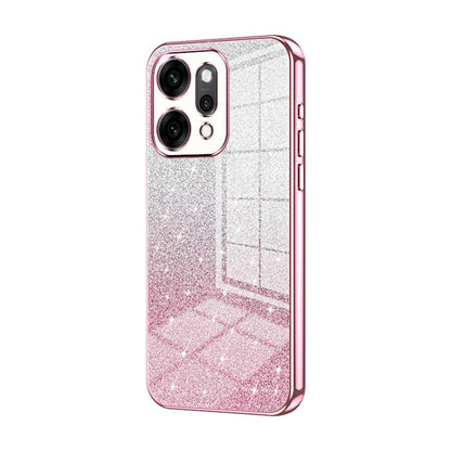 Pink glitter electroplated phone case with camera cutouts and slim side buttons