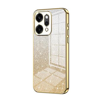 Gold glitter electroplated phone case with camera cutouts and slim side buttons