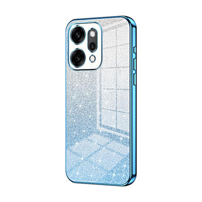 Blue glitter electroplated phone case with camera cutouts and slim side buttons