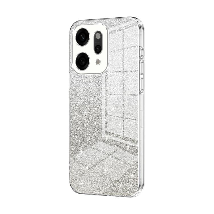 Silver glitter electroplated phone case with camera cutouts and slim side buttons