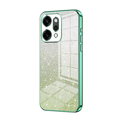 Green glitter phone case with metallic green bumper and raised camera cutouts