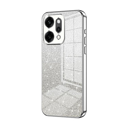 Silver glitter phone case with metallic silver bumper and raised camera cutouts