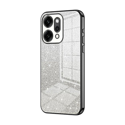 Silver glitter phone case with black metallic bumper and raised camera cutouts