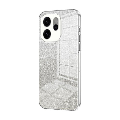 Glitter phone case with silver electroplated edge and cutouts for triple cameras