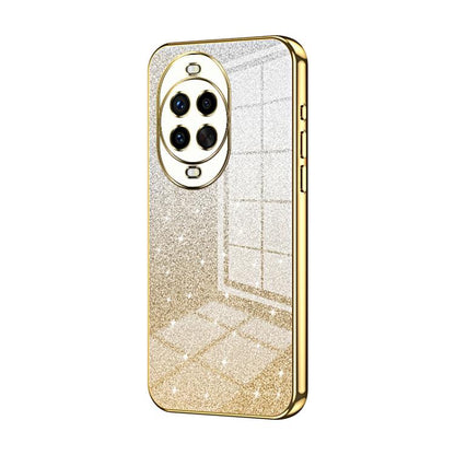 Gold glitter phone case with electroplated edge and triple camera cutouts