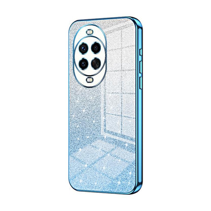 Blue glitter phone case with electroplated edge and camera cutouts