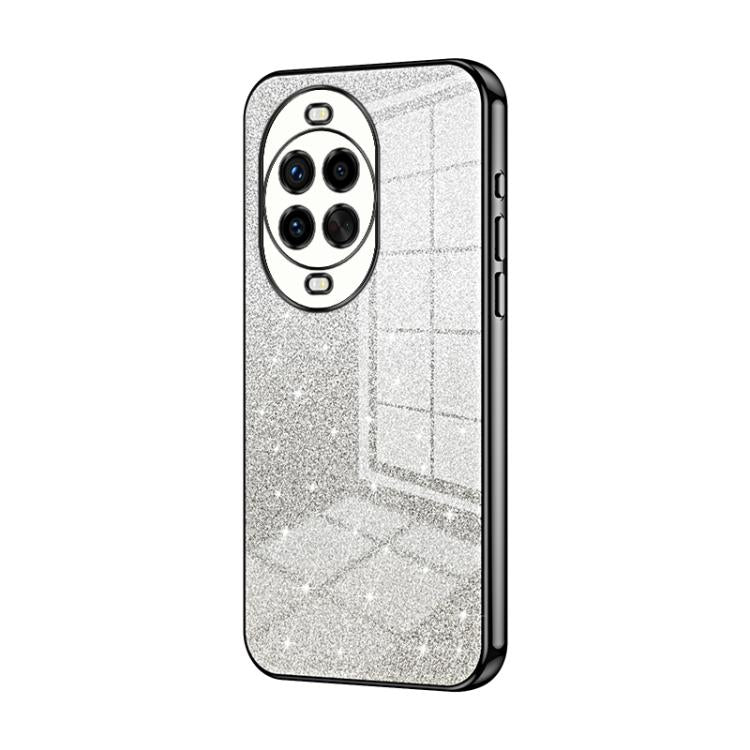 Silver glitter phone case with electroplated camera ring and raised lens cutouts