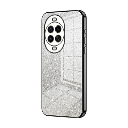 Silver glitter phone case with electroplated camera ring and raised lens cutouts